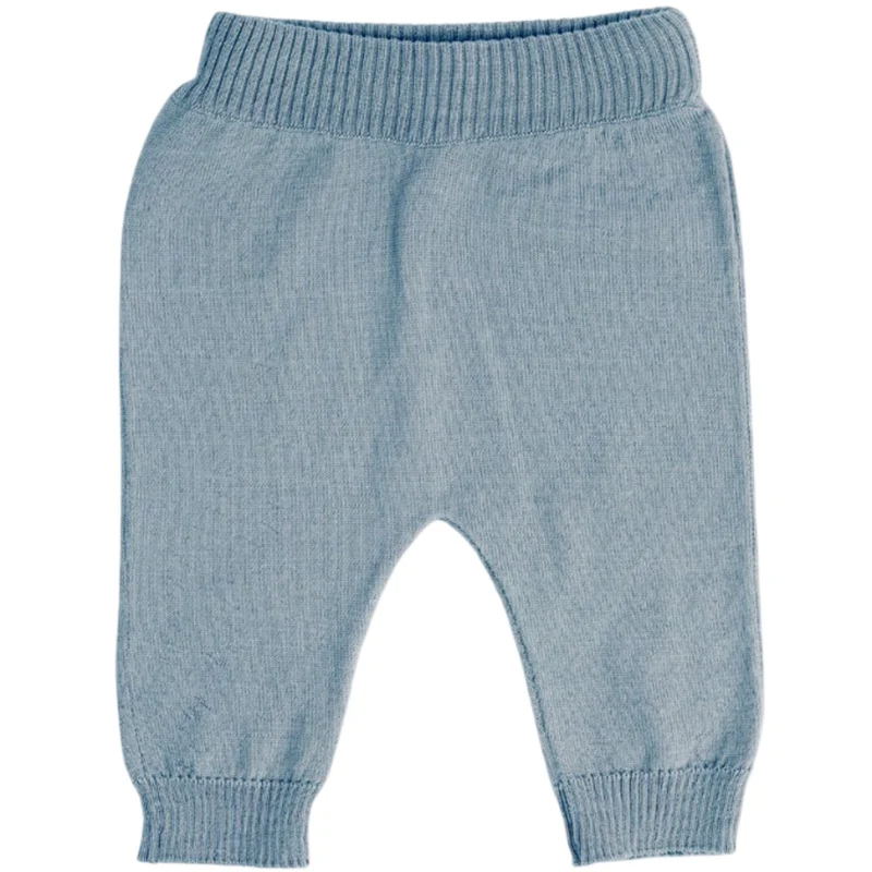 Smallstuff Blue Bukser Flat Strikk Merino Ull