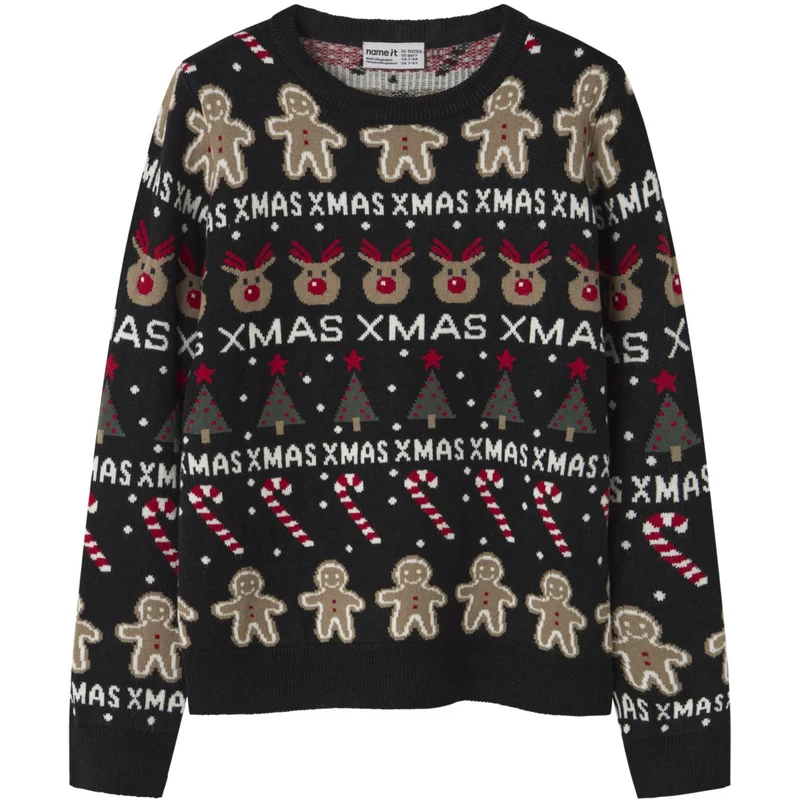 Name It Black Nknrasko Ls Strikk Box