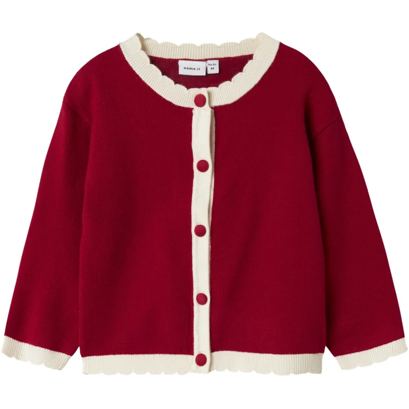 Name It Jester Red Nmfralbo Ls Knit Card