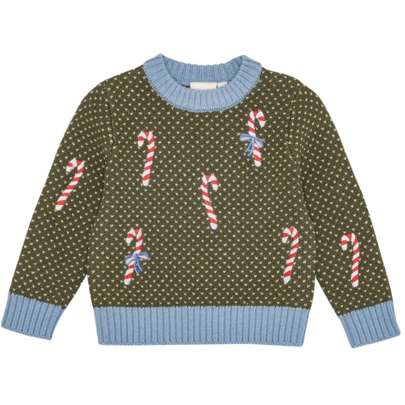 Flöss Dark Green Christmas Jasper Sweater