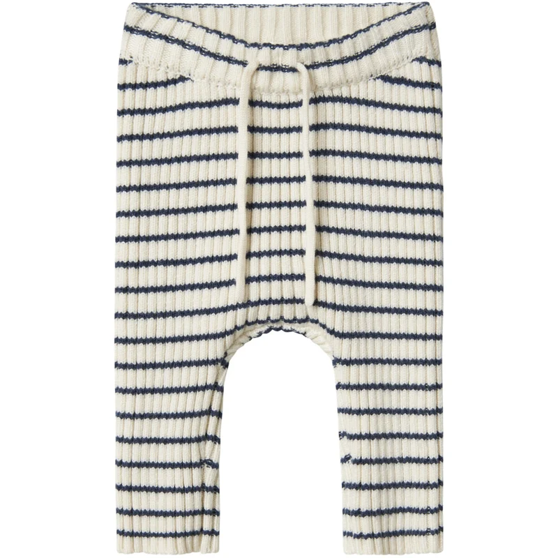 Name It Insignia Blue Cloud Dancer Nbmostripe Strikk Bukser