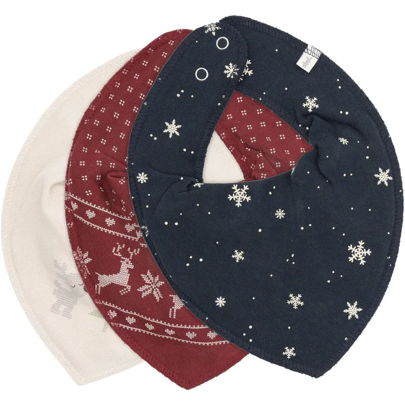 Pippi New Maroon Bandana Stoff Smekke Uni - Aop (3-Pack)