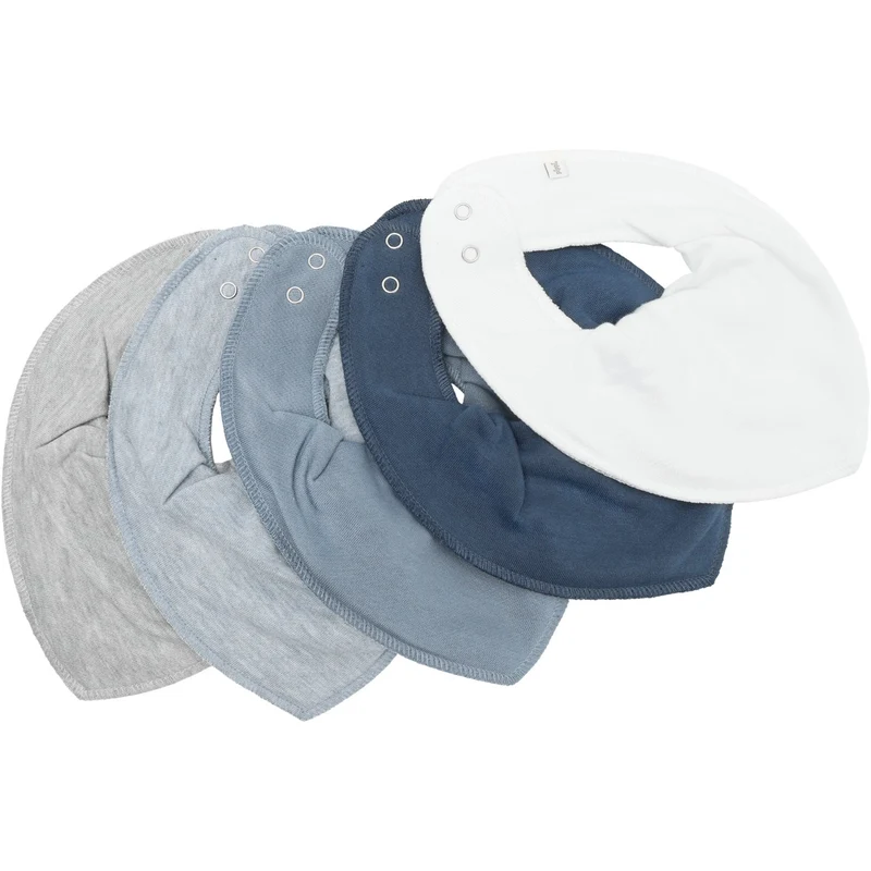 Pippi Dark Blue Bandana Stoff Smekke - Solid (5-Pack)