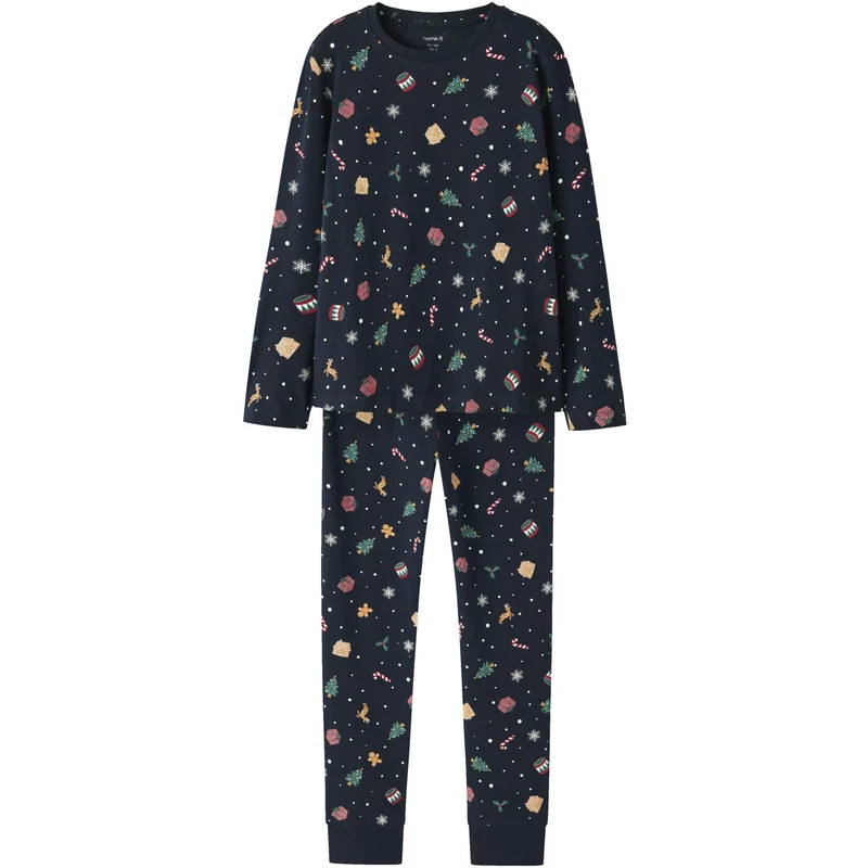 Name It Navy Blazer Xmas AOP Navy Nknvismas Ls Nightset