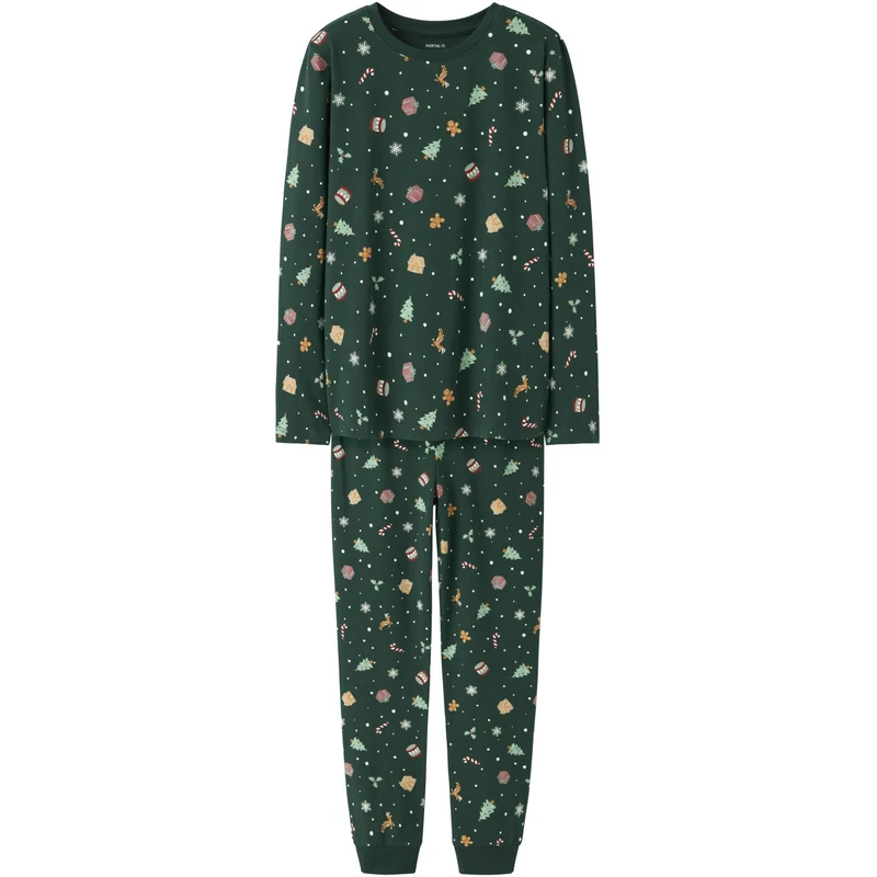 Name It Botanical Garden Xmas AOP Nknvismas Ls Nightset