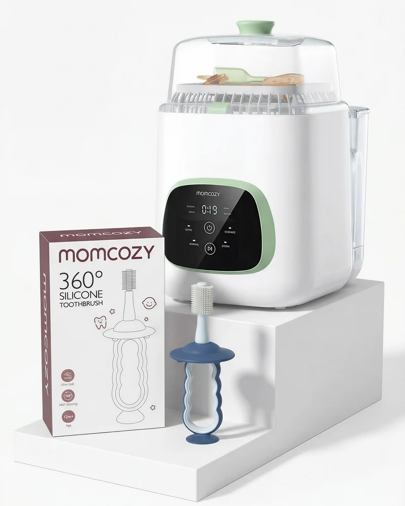Feeding & Oral Care Bundle: KleanPal Pro Bottle Washer and Baby Toothbrush