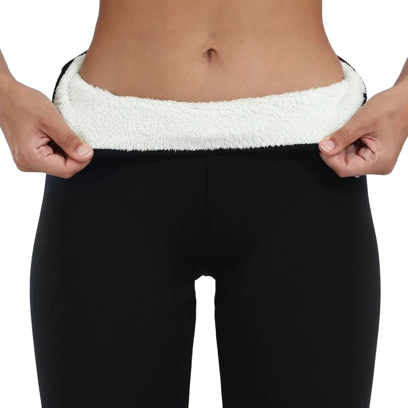 Värmeleggings Dam – Fodrade Värmetights med Fleece & Hög Midja