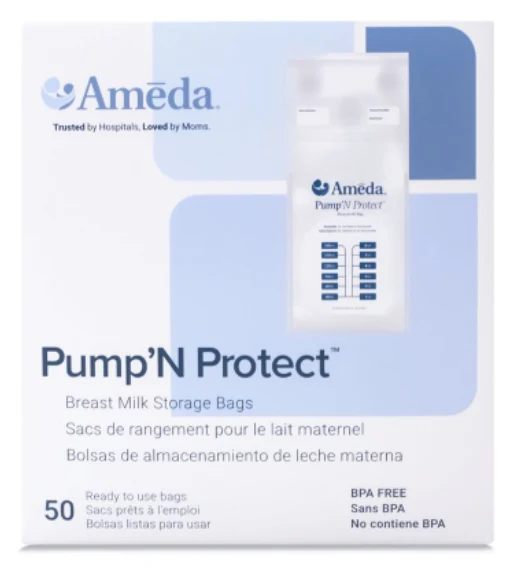Ameda® Pump 'N Protect™ 6 oz. Plastic Breast Milk Storage Bags