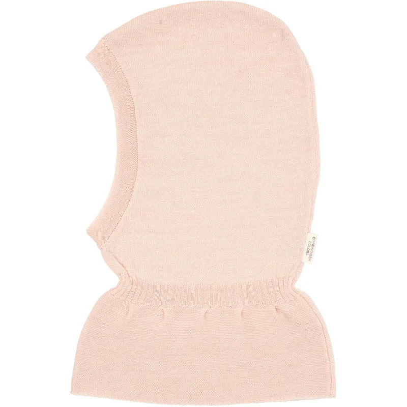 COPENHAGEN COLORS Soft Pink Lt. Strikket Merino Elefantlue Med Frill