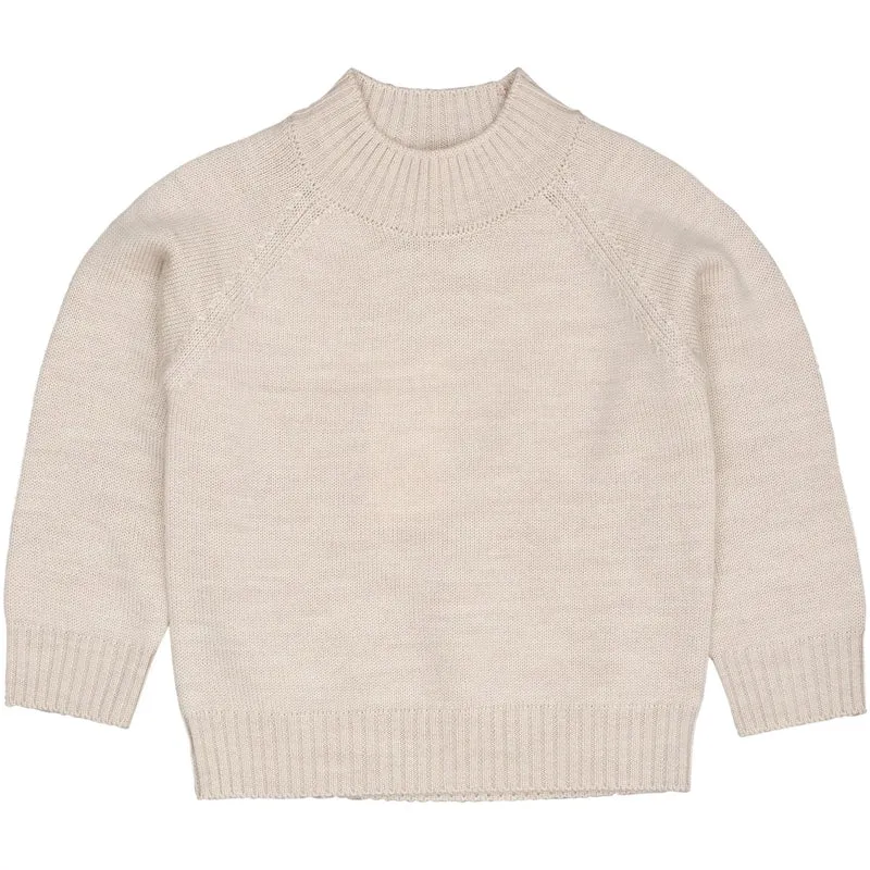 COPENHAGEN COLORS Pale Cream Mel. Pull Over W Turtleneck