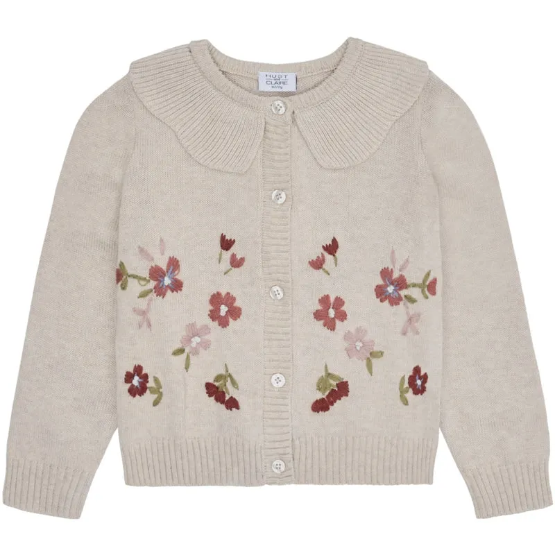 Hust & Claire Wheat Melange Camilia Flower Emb.