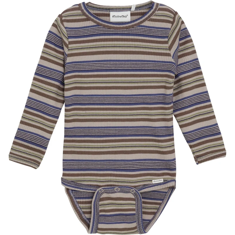 Minymo Parisian Night Body LS Y/D Rib