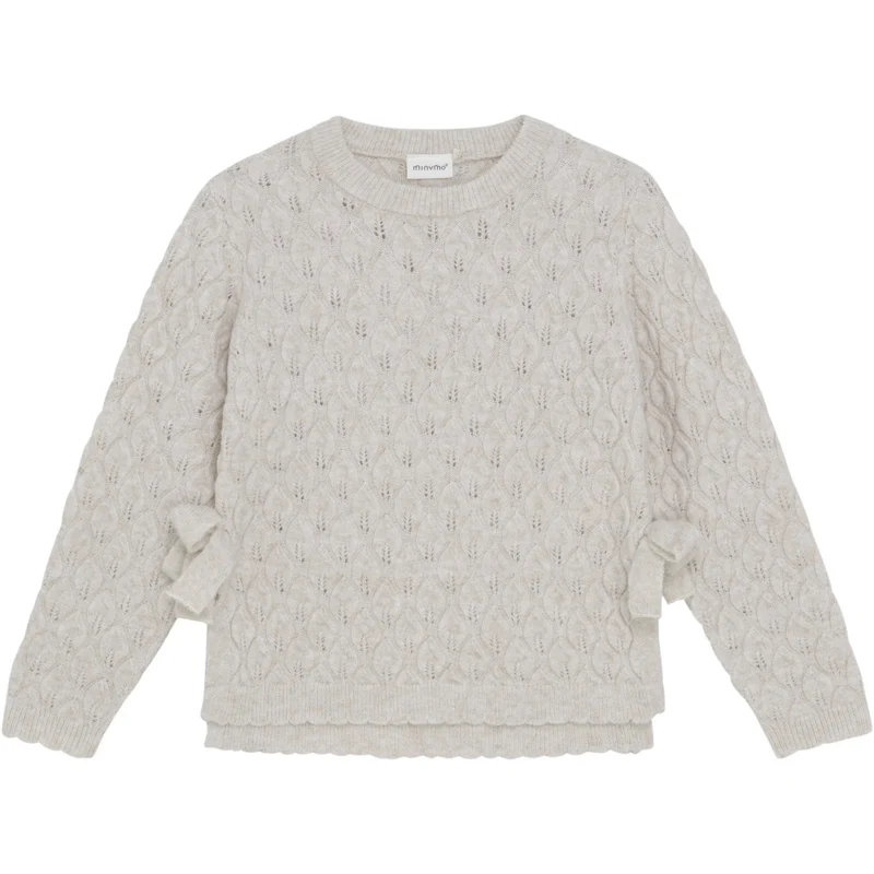 Minymo Smoke Gray Pullover LS Strikk