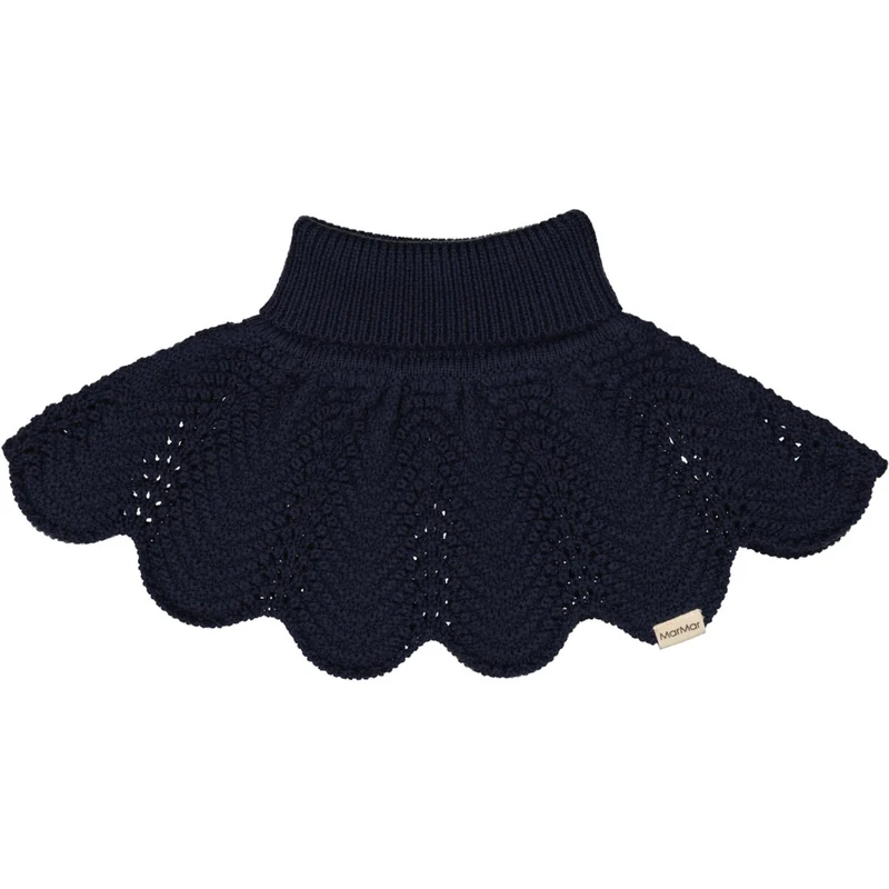 MarMar Light Cotton Wool Lace Ink Strikket Neck Warmer