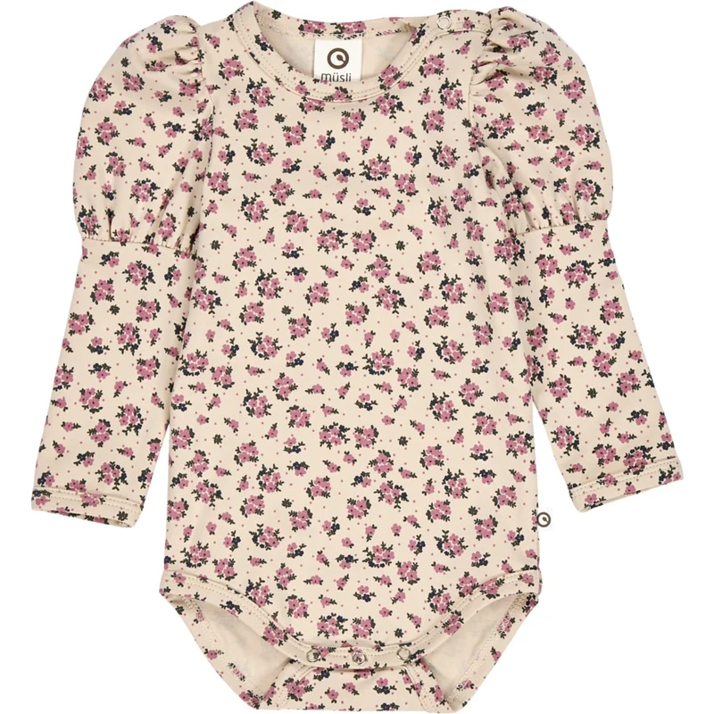 Müsli Oak/ Nostalgia Rose/ Deep Green Zinna Puff L/S Body