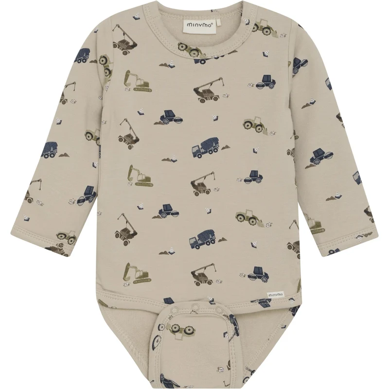 Minymo Oxford Tan Body LS AOP Sweat