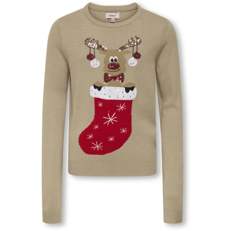 kids ONLY Humus Christmas Sock Kogxmas Shine Ls Oneck Box Knt