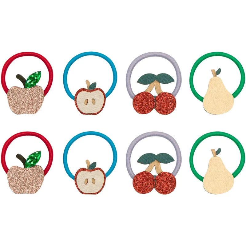 Mimi & Lula 8 Hårelastikker - Mini Fruity Mushroom Village