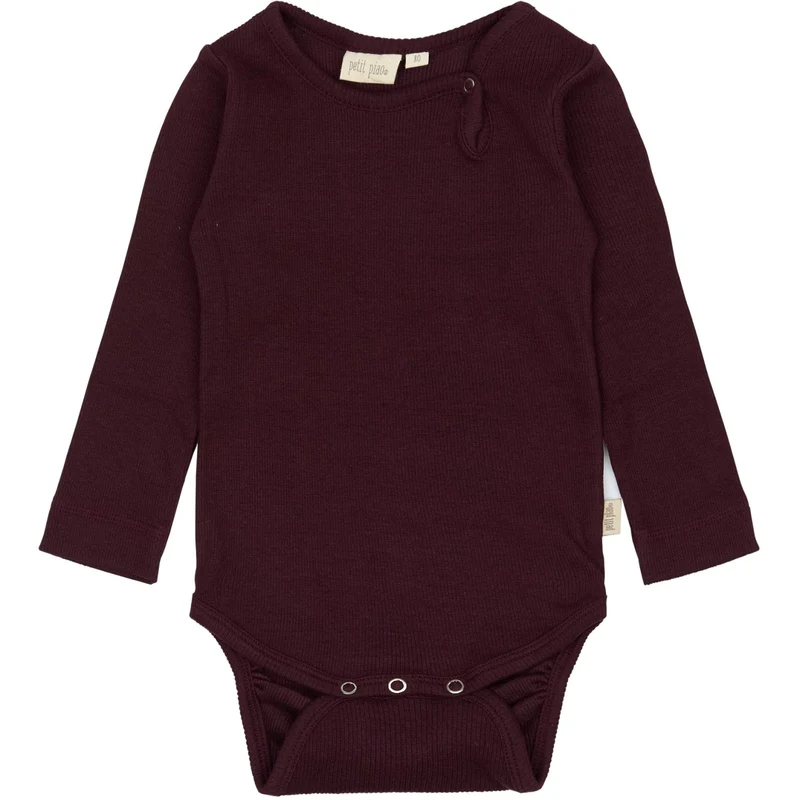 Petit Piao Dark Grape Body L/S Modal