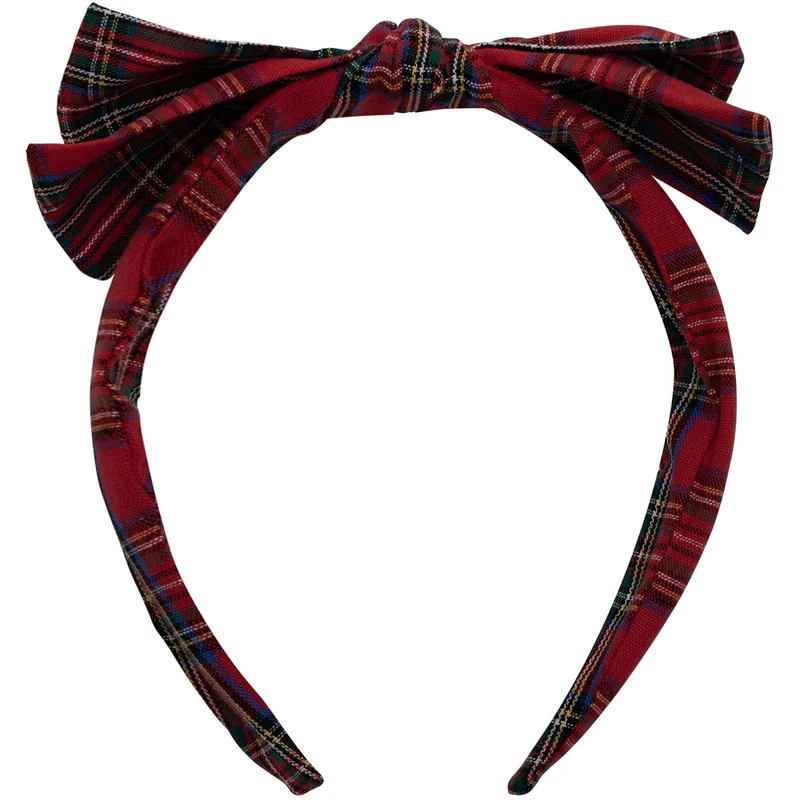 Mimi & Lula Hårbøjle - Red Tartan Edie Pony Pals