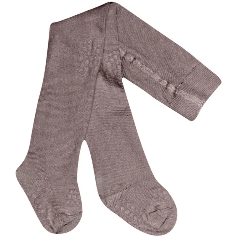Gobabygo Dark Purple Dove Crawling Strømpebukser Merino Ull