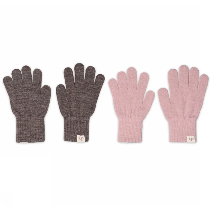 Mp Danmark Mix Denver Mel Alt Rosa Comfy Hansker 2-Pakning