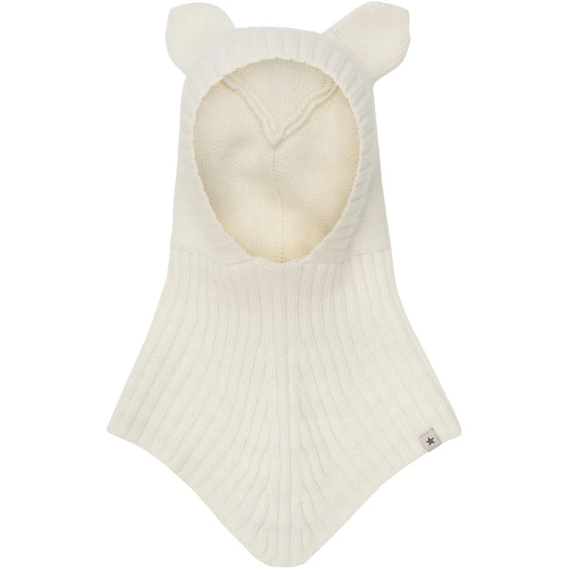 Huttelihut Off-White Elefantlue Ears Ull Strikk