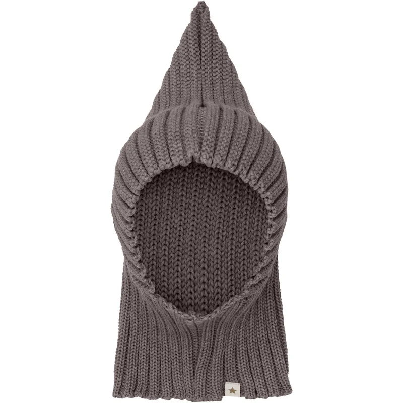 Huttelihut Brown Melange Elefantlue Pixie Ull Strikk