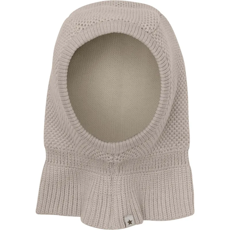 Huttelihut Camel Melange Elefantlue Ull Strikk Windstop