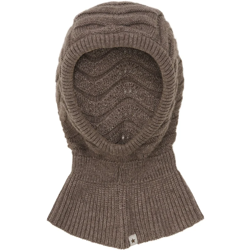 Huttelihut Brown Melange Elefantlue Ull Strikk