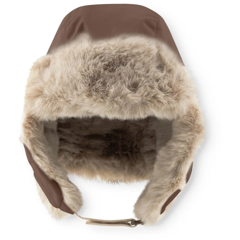 Mini A ture Chestnut Brown Matcrister Teddybjørn Lined Winter Hette