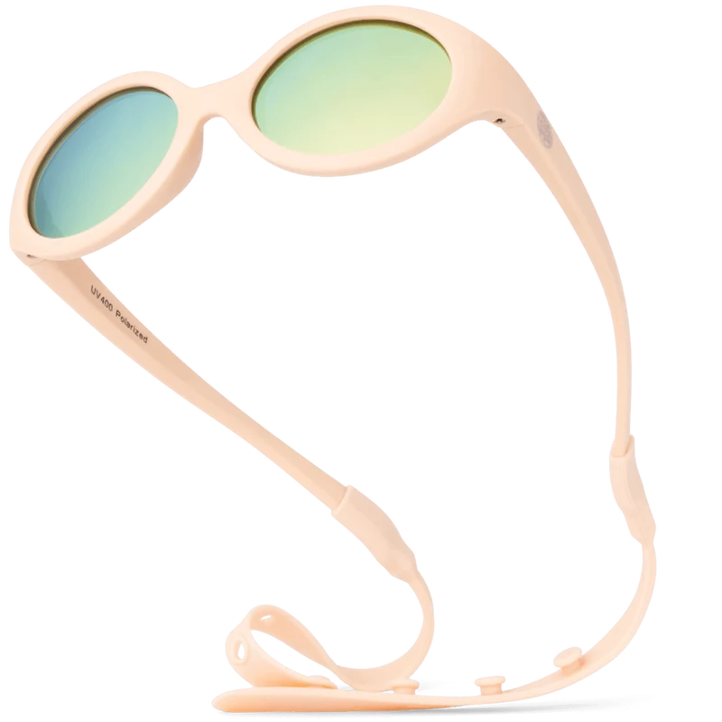 Peach Flexible Polarized Baby Sunglasses With Strap 0-24 Months - Oval