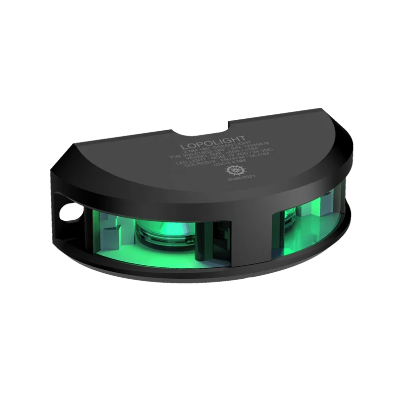 Lopolight Styrbord Lanterna 2nm 180°, Svart