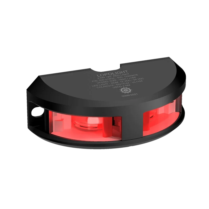 Lopolight Babord Lanterna 2nm 180°, Svart