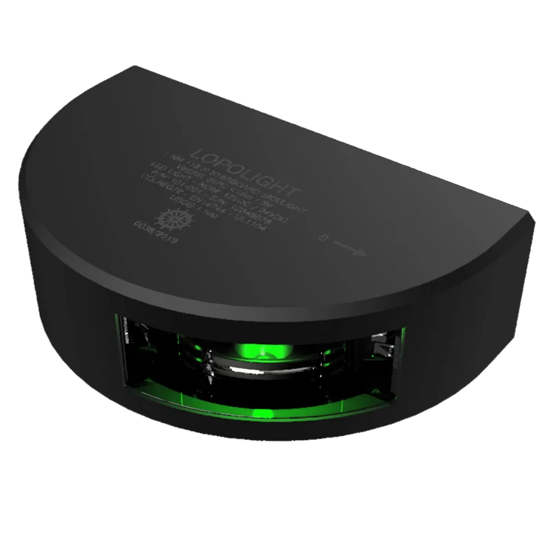 Lopolight Styrbord lanterna 1nm 112,5°, Svart