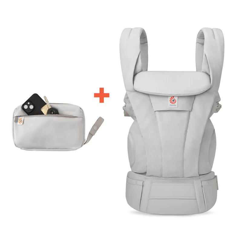 Ergobaby Omni Deluxe Bomull Pearl Grey + Gratis Bärbar Skötmatta (spara 499 kr)