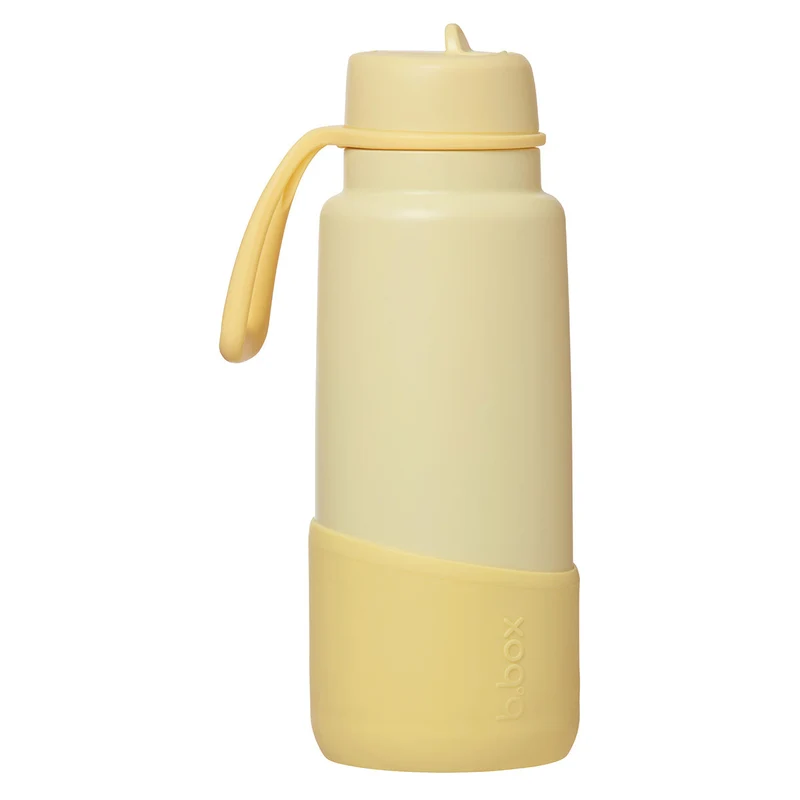 b.box Paket – Isolerad Vattenflaska 1L + Silikonskydd, Lemon Twist (spara 99 kr)