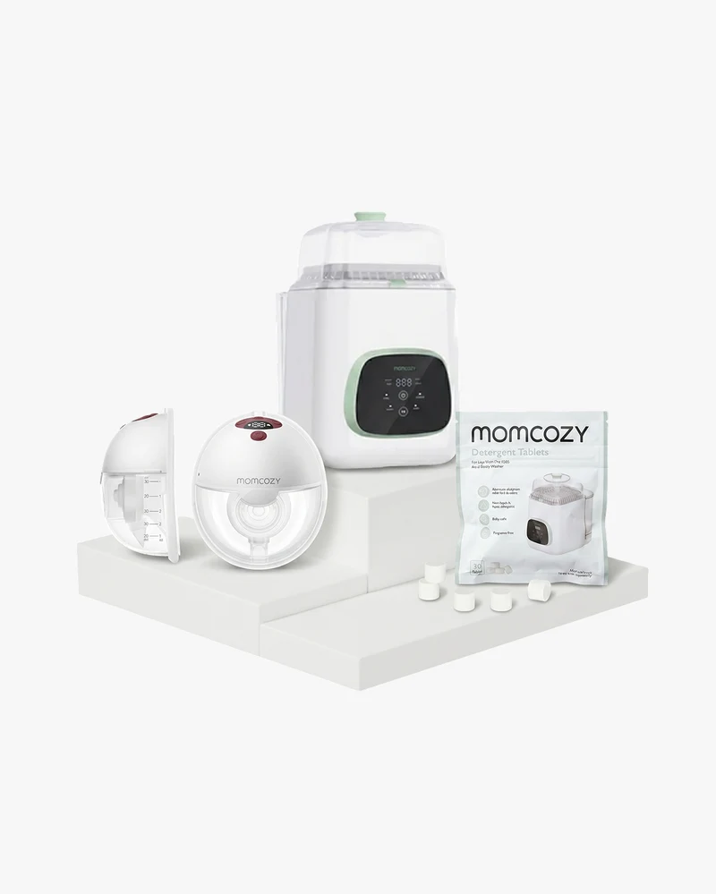 Pump & Clean Bundle: M5 Smart Breast Pump and Bottle Washer and Washing Block