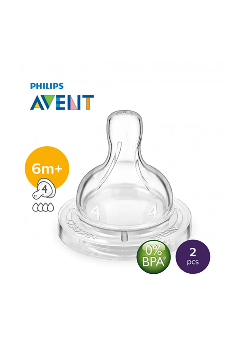 Philips Avent Anti-Colic Nipples, Fast Flow, 2-Pack