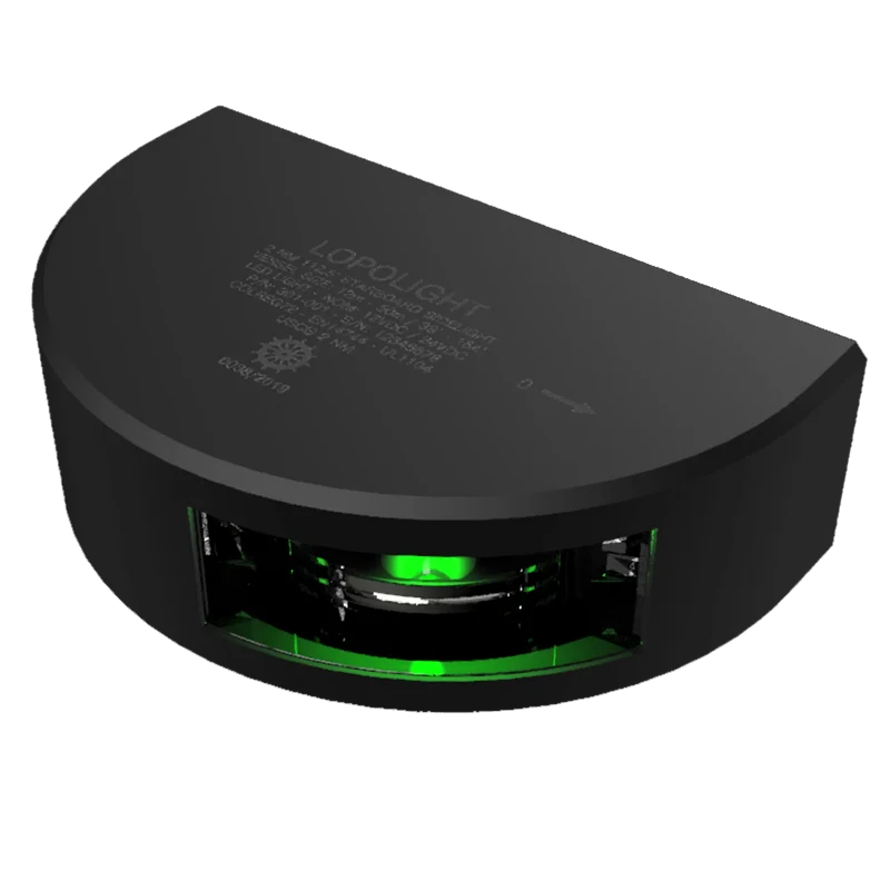 Lopolight Styrbord lanterna 2nm 112,5°, Svart