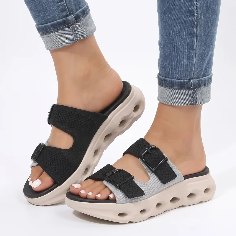 Sandaler för dam med tjock sula & justerbara spännen