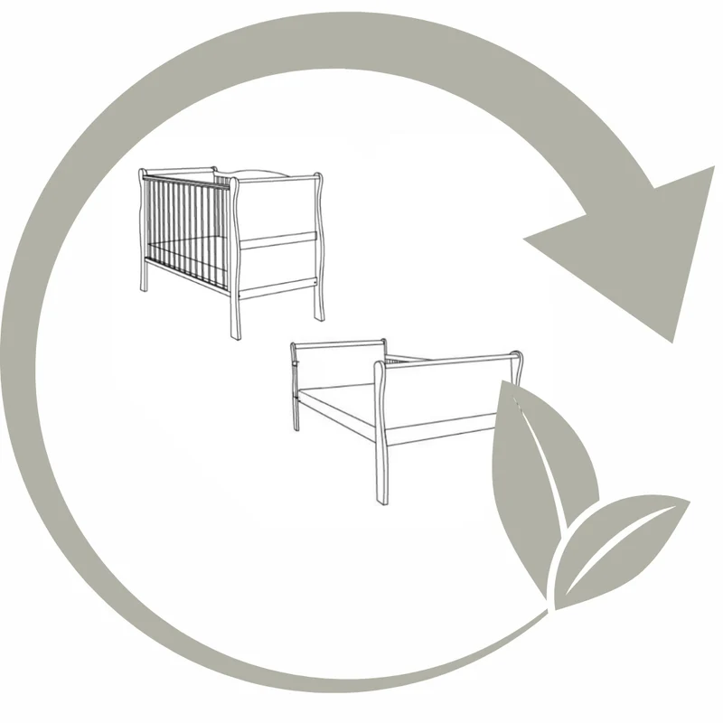 Reparation Og Genbrug: Woodies Noble 2In1 Tremmeseng
