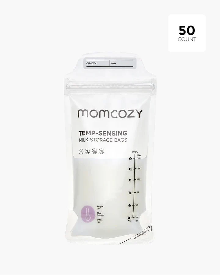 Momcozy 180ml Breastmilk Bag with Colour-Changing Temperature Indicator