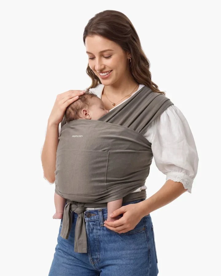 Momcozy Easy to Wear Hands Free Baby Wrap Carrier - Deep Grey