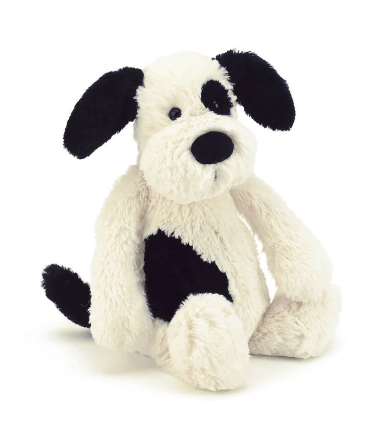 Jellycat Bashful Black & Cream Puppy