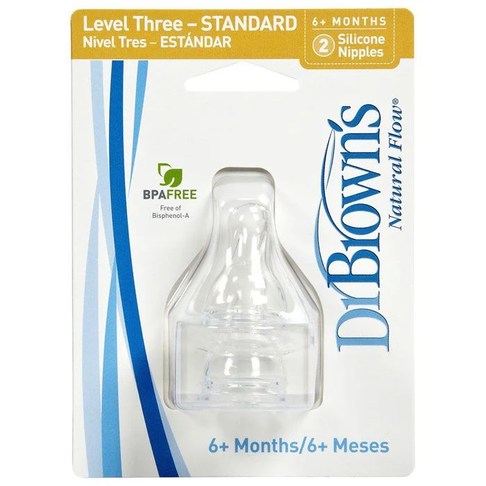 Dr. Brown's Standard Nipples, 2-Pack, Level 3