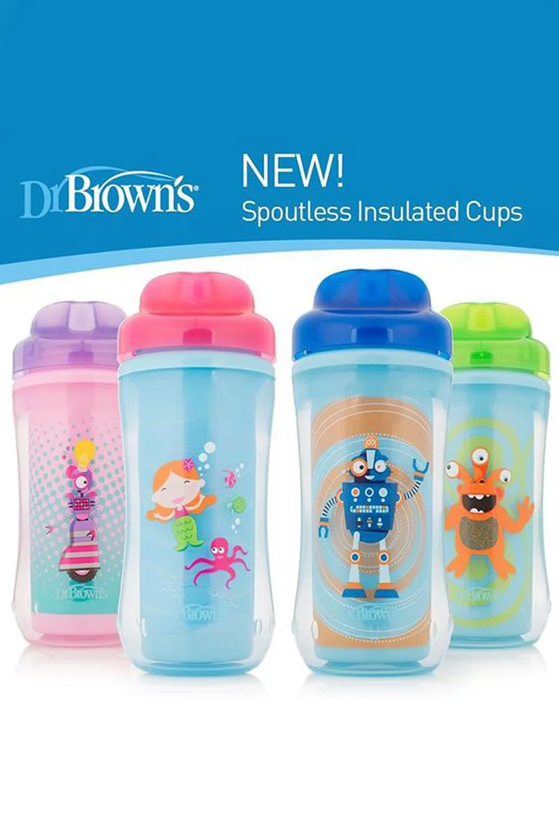 Dr. Brown's Spoutless Insulated Cups 10 oz, 2 Pack