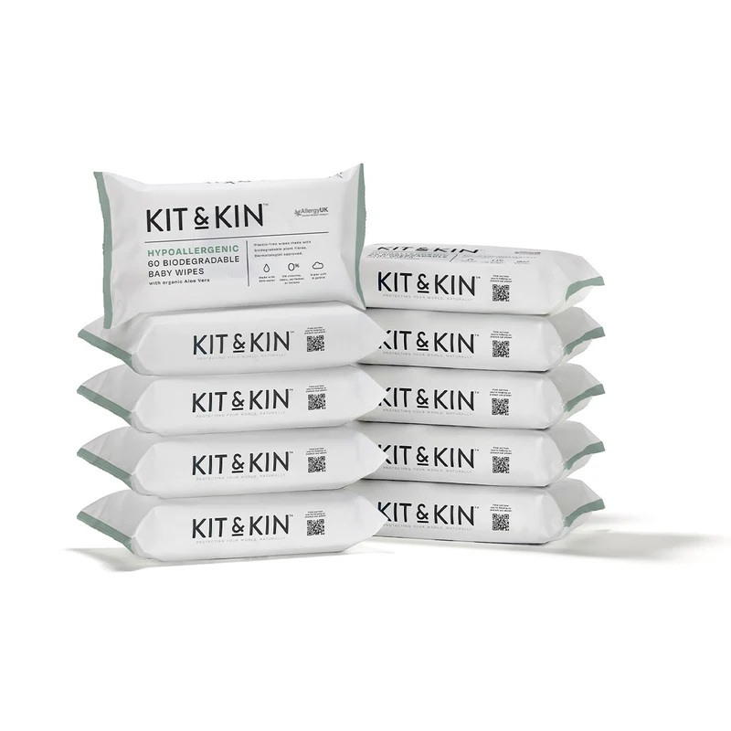 Kit & Kin Hyperallergena Våtservetter (10x60 st)