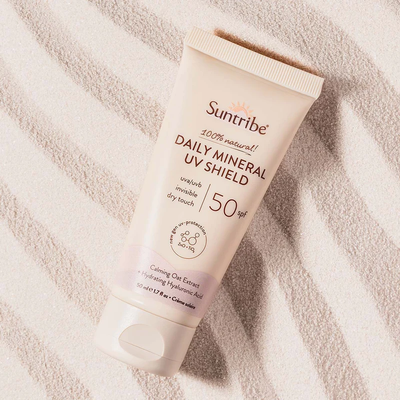 Suntribe Ekologisk Mineralbaserad Ansiktssolkräm SPF 50 (50 ml)