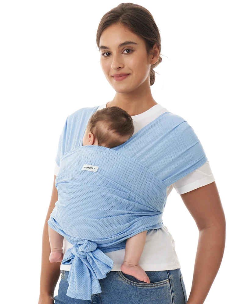 SnapLite Cooling Mesh Baby Wrap Carrier for Newborns - Blue
